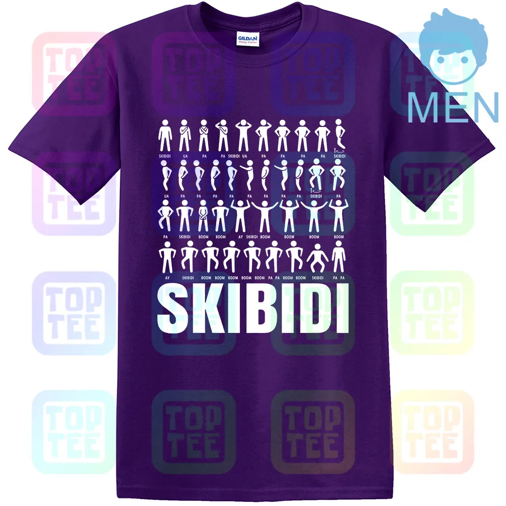Одежда для маленьких и больших SKIBIDI танцевальный вызов неофициальных взрослых Футболка - Цвет: Фиолетовый