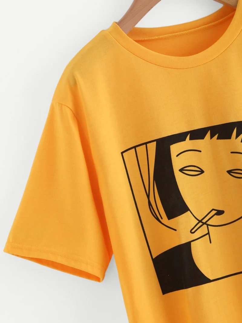 Женская рубашка Camiseta Tumblr с графическим рисунком хлопок цитата эстетическая