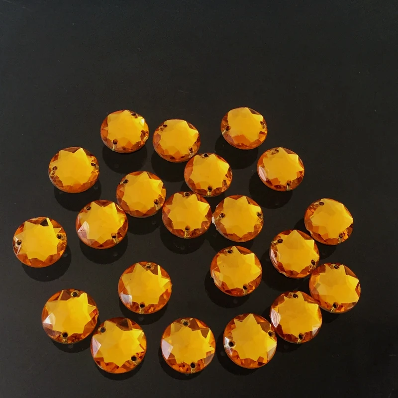 Diy500шт. Желтая Алмазная пуговица из акрила альбом для скрапбукинга с двойным
