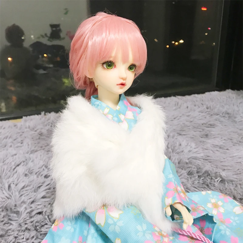 BJD Одежда bjd кукла шаль пушистый белый цвет для 1/6 1/4 1/3 bjd кукла аксессуары для кукольной одежды неправильной формы
