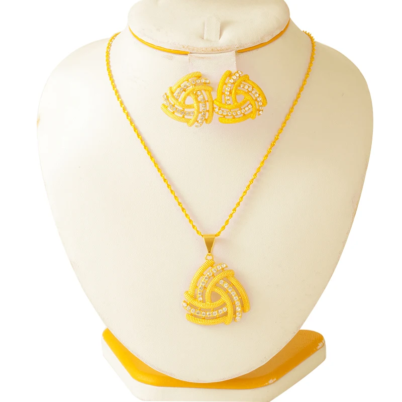 Комплект женских ювелирных изделий из ожерелья и серег | Украшения аксессуары