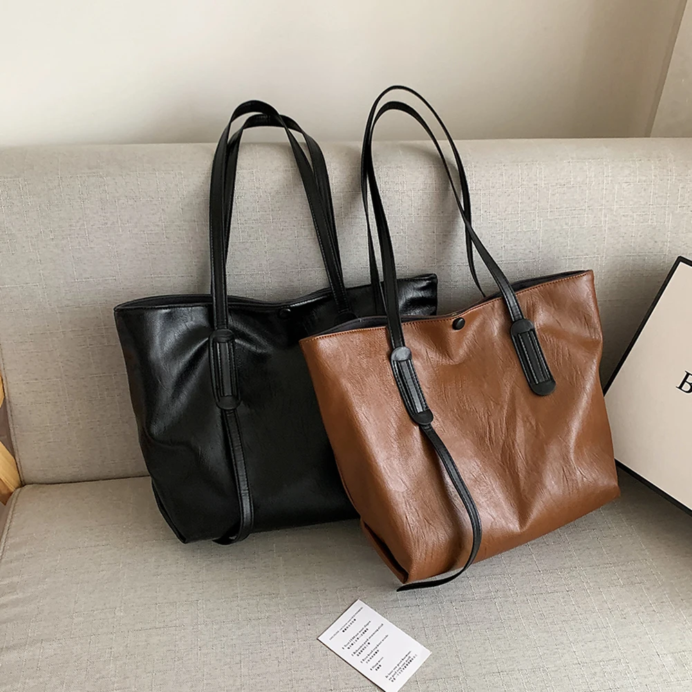 

Сумка на плечо женская из экокожи, саквояж большой вместимости с плиссированным узором, модная сумочка на плечо