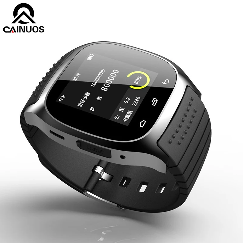 Мужские умные часы Calangdar роскошные спортивные наручные с Bluetooth и циферблатом SMS