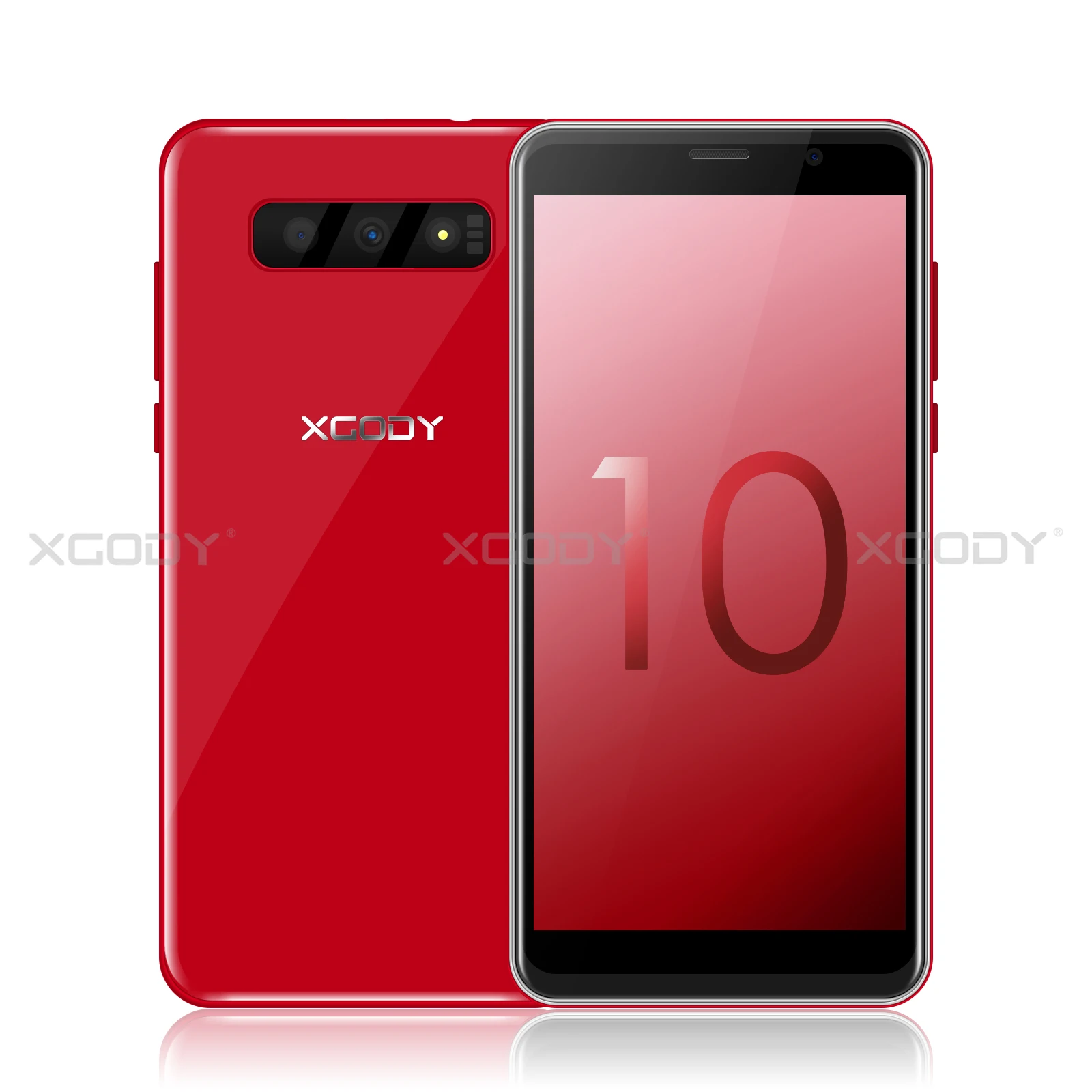 XGODY S10 5,5 дюймов 3g смартфон 18:9 ОЗУ 2 Гб ПЗУ 16 Гб MT6580 четырехъядерный процессор двойная камера мобильный телефон Android 8,1 - Цвет: Red