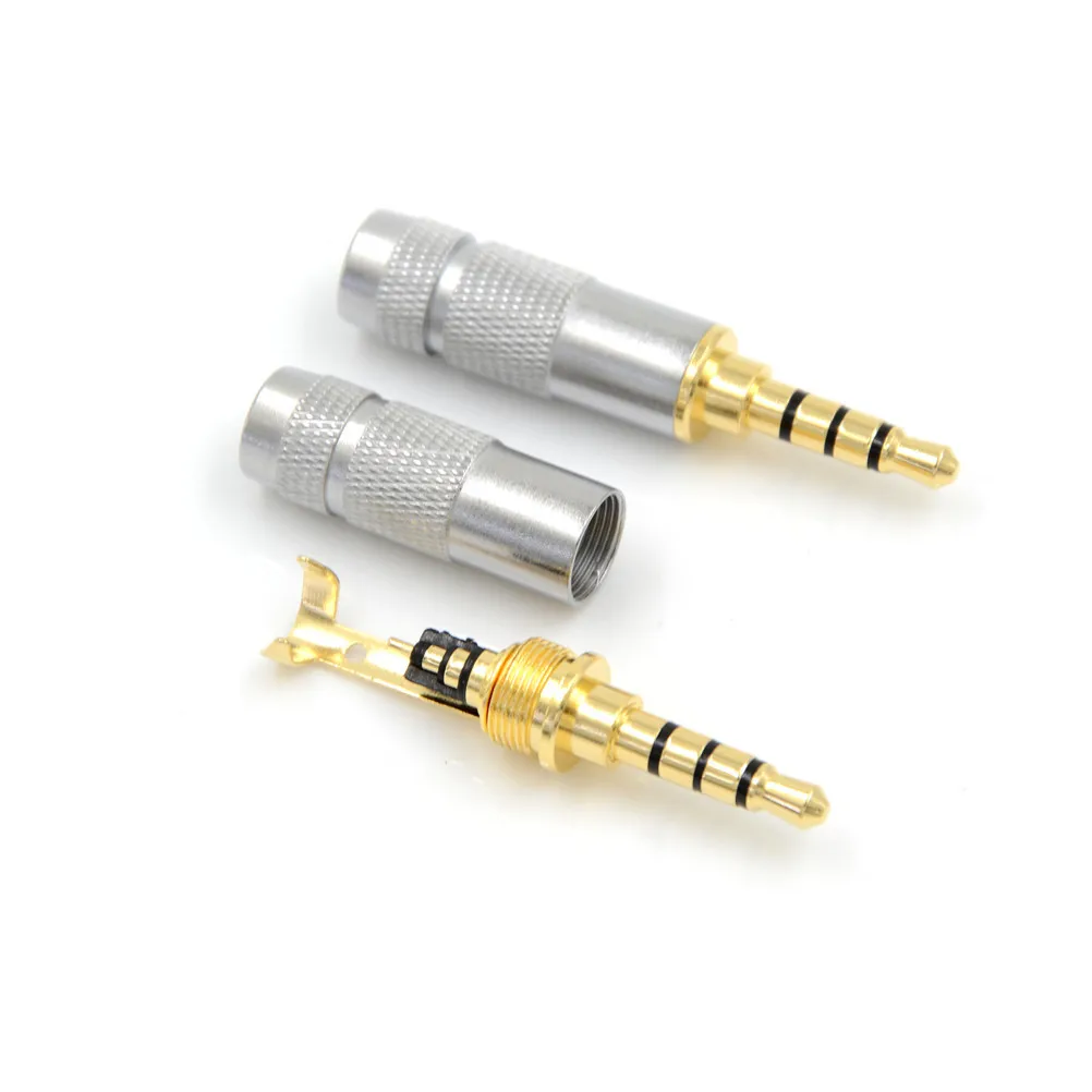 4 Pole 3.5mm Stereo Headphone Male Plug Jack Audio Solders Connector | Электроника