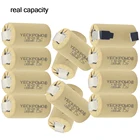 Аккумуляторы SC перезаряжаемые, 12 шт., 1300 мАч, никелевые листы, 1,2 в