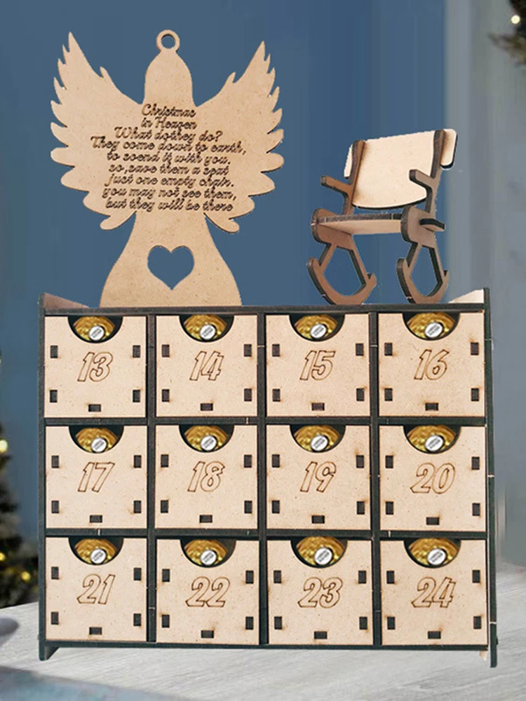

Xmas Countdown Advent Calendar Chocolate Box Cabinets Reusable Drawers Christmas For DIY Christmas Party Supplies