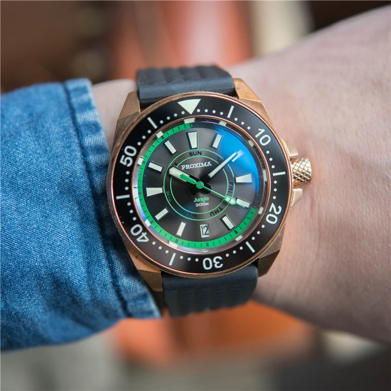 

Proxima Men Watches Top Brand Luxury Day Date Automatic Watch Men NH36 20Bar Waterproof Casual Wristwatch 2021 New Reloj Hombre