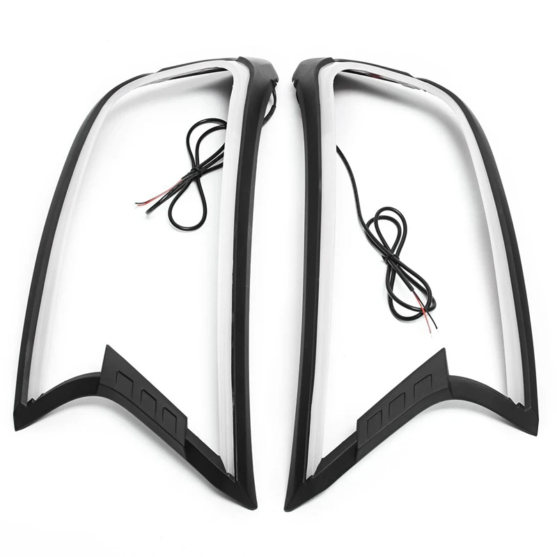 2 шт. матовый черный светодиодный светильник в виде ракушки Накладка для Ford Ranger T6