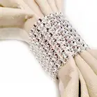 Кольца для салфеток с бриллиантами, стразы, сетка, кольцо для салфеток, повязка на стул, свадебные банкетные принадлежности, элегантное кольцо для салфеток, инструменты для украшения