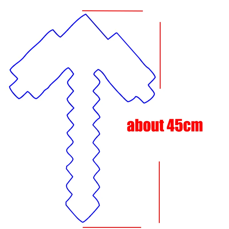 45cm Blue Pickaxe 1 шт. новейший дизайн размер 45 см синий Алмазный меч мягкие EVA игрушки из пеноматериала меч Алмазная Кирка для детей - Цвет: 45cm Blue Pickaxe