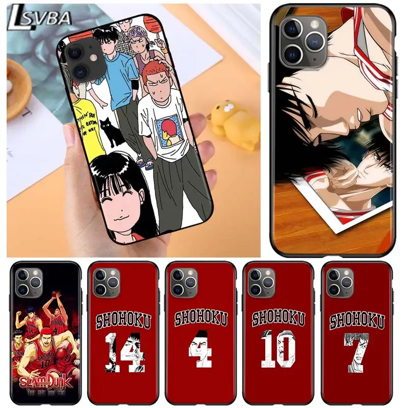 

Slam Dunk Rukawa Maple for Apple iPhone 12 Pro Max Mini 11 Pro XS Max X XR 6S 6 7 8 Plus 5S SE2020 Soft Black Phone Case