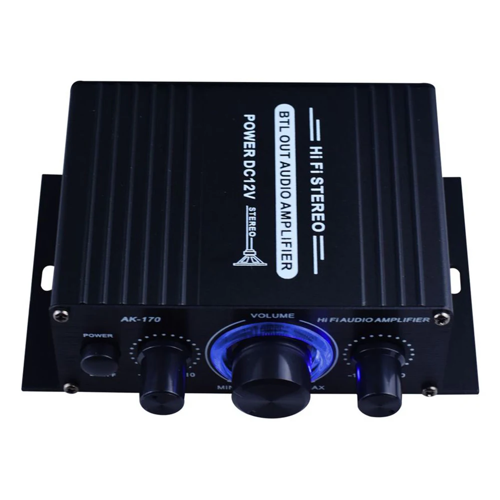 

DC12V Aluminum Alloy Stable Auto FM Radio Easy Install Power Amplifier Stereo Audio Black LED Display Car Home Music Receiver