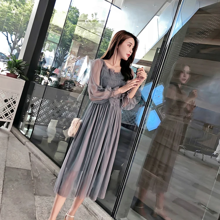 KAUNISSINA Cocktail Dress Palace Gown Square Neck Puff sleeve Party Prom Dress Sweet Cocktail Vestidos