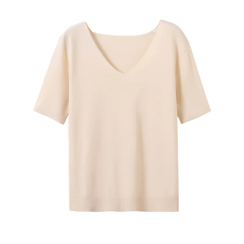 Женская Длинная с коротким рукавом Повседневная круглым вырезом свободная серая