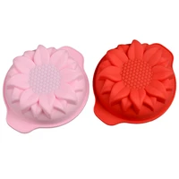1 pc silicone cake mold sunflower shape non stick pudding mould muffin pan bakeware baking tool