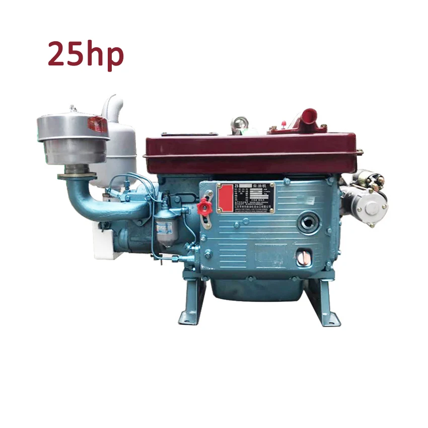 

25-horsepower Agricultural Single-Cylinder Water-Cooled Diesel Engine 17KW Electric Start Diesel Engine Hand-cranking 25hp 220V