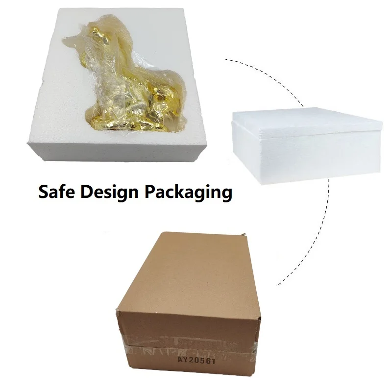 Золотая лошадь домашний Декор Керамические поделки фарфоровые фигурки животных