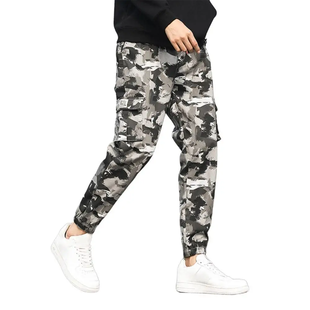 

Men Trousers Tracksuit Sports Pants Jogging Pants Gym Trousers Men Ankle-tied Cotton Ninth Pants Trousers Training Sports Pants