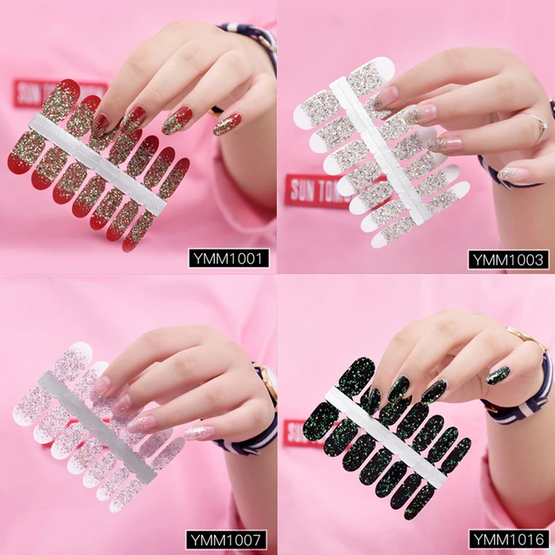 Корейские модные самодельные наклейки для ногтей красота полное покрытие