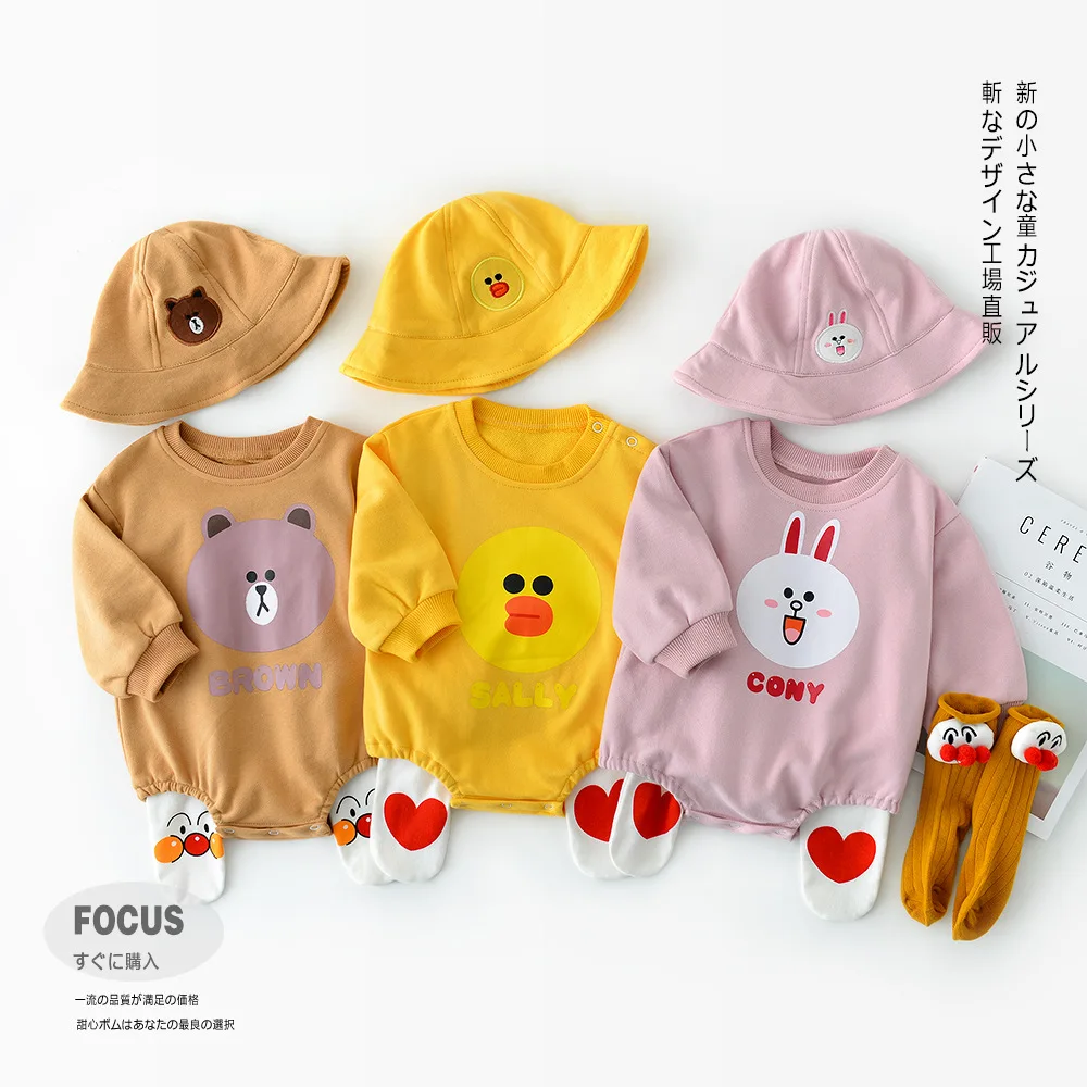 Новые Осенние Комбинезоны с рисунками животных для младенцев и маленьких детей