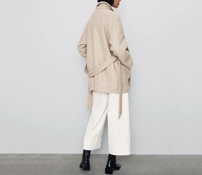 Женское шерстяное пальто элегантные модные женские бежевые куртки 2020 Женская