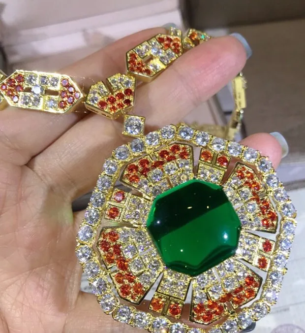 Популярные брендовые медные вечерние ювелирные изделия для женщин большой