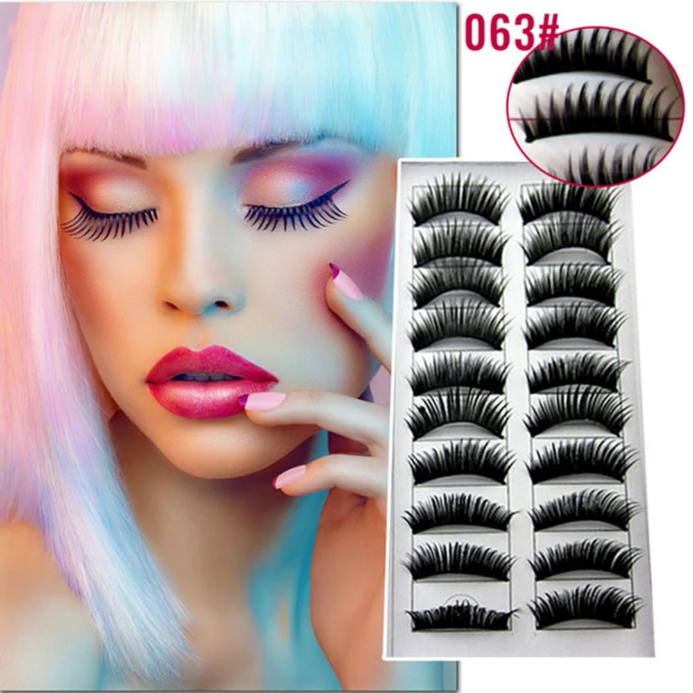 10 пар 3D накладные ресницы длительное удлинение натуральный вид Толстые