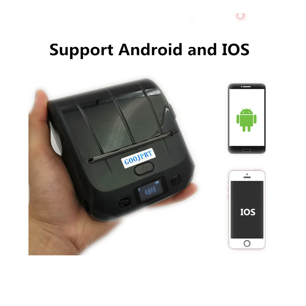 GOOJPRT 80 мм Bluetooth 3 0 4 термопринтер этикеток чековый принтер qr код наклейка стикер