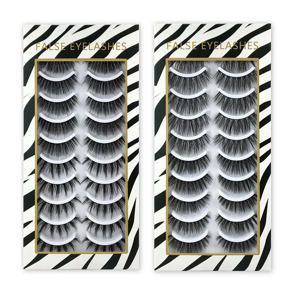 Новинка 10 пар 3D накладные ресницы для наращивания макияж ручная работа