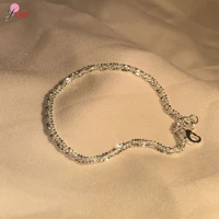 sparkling round chain bracelet fashion original 925 sterling silver bracelets for women girls silver jewelry birthday gift