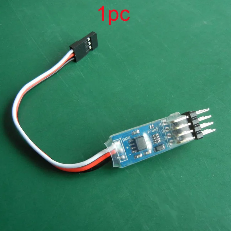 

PPM to PWM Adapter Cable Wire 3.3V-6V 4CH PPM Signal Converter Decoder for RC Model Servo ESC Connection Accessories