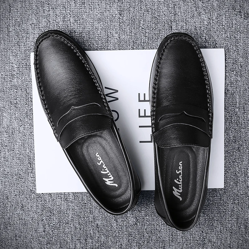 

Shoes For Men Casual Men Leather Casual Shoes Men's Mens Hot Sale Fashion Zapatos Casuales Black Leisure Male Shoe