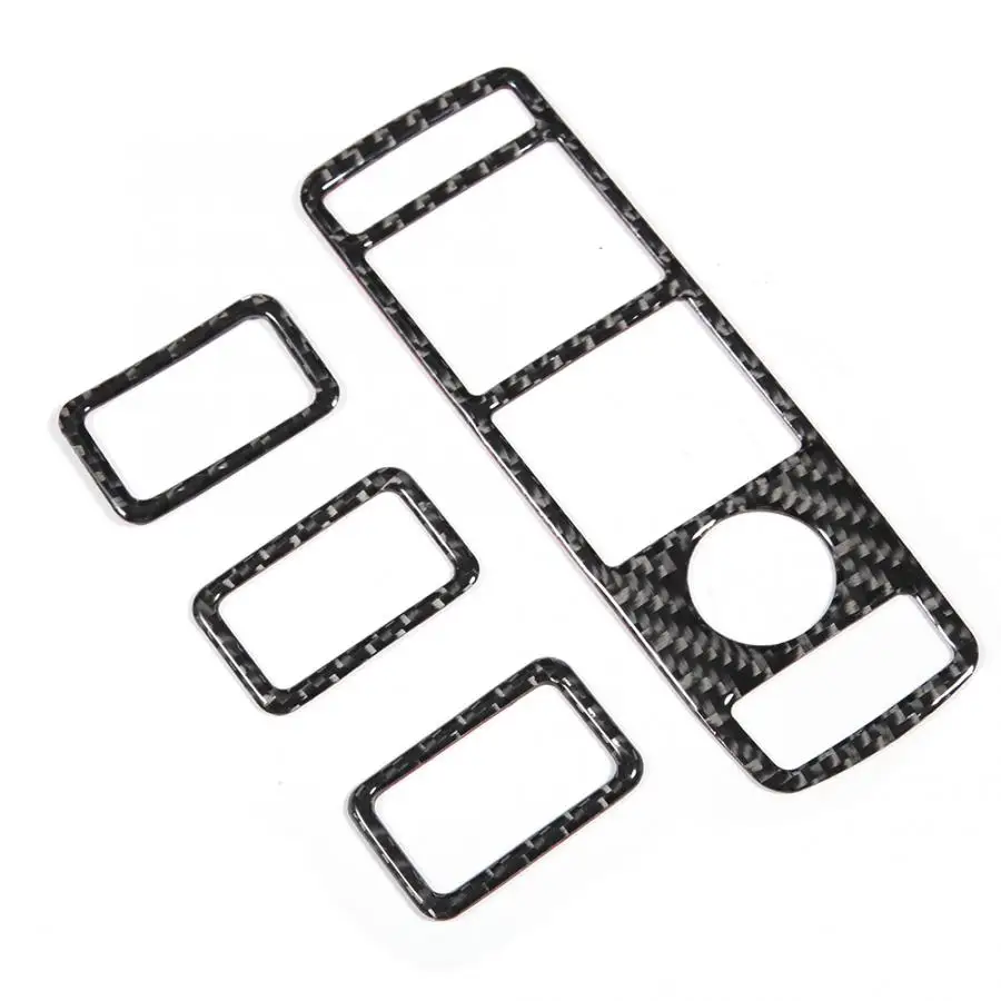 Углеродное волокно внутренняя Кнопка Подъема Окна Рамка отделка подходит для