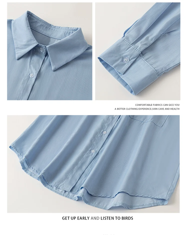 

Women's Blouse Chiffon Top Long Sleeve Blouses Polo Shirts Summer Tops Fashion Shirt Casual New Solid Color Houthion