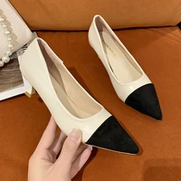 2022 summer fashion slip on sandals classics sexy heels dress shoes for women elegant black white pumps ladies hot sale loafers