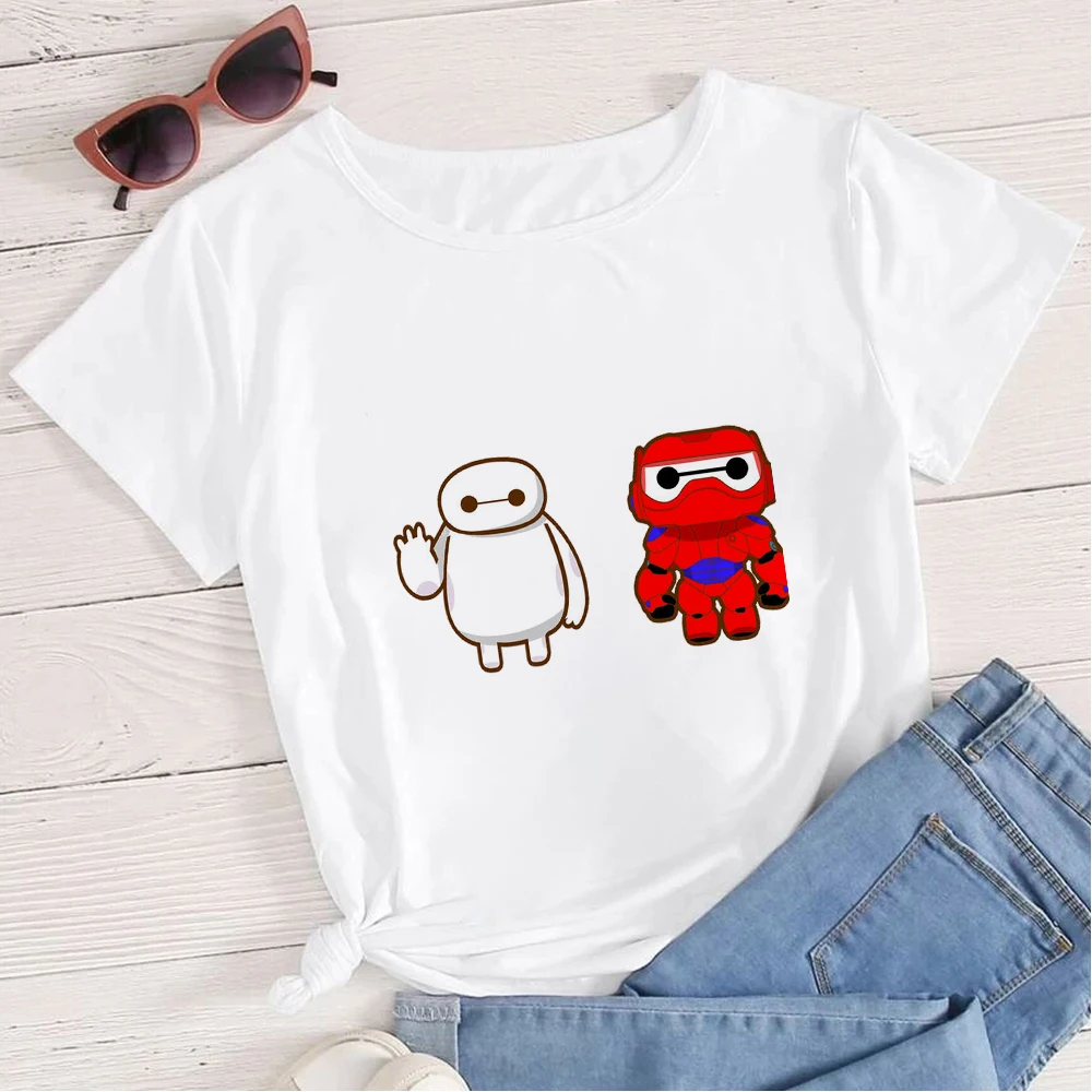 

Disney Big Hero 6 Go To Fight Russia Girls T-Shirt Woman Short Sleeve Fashion Hipster Plus Size Novelty 2021 New Arrivals Edgy