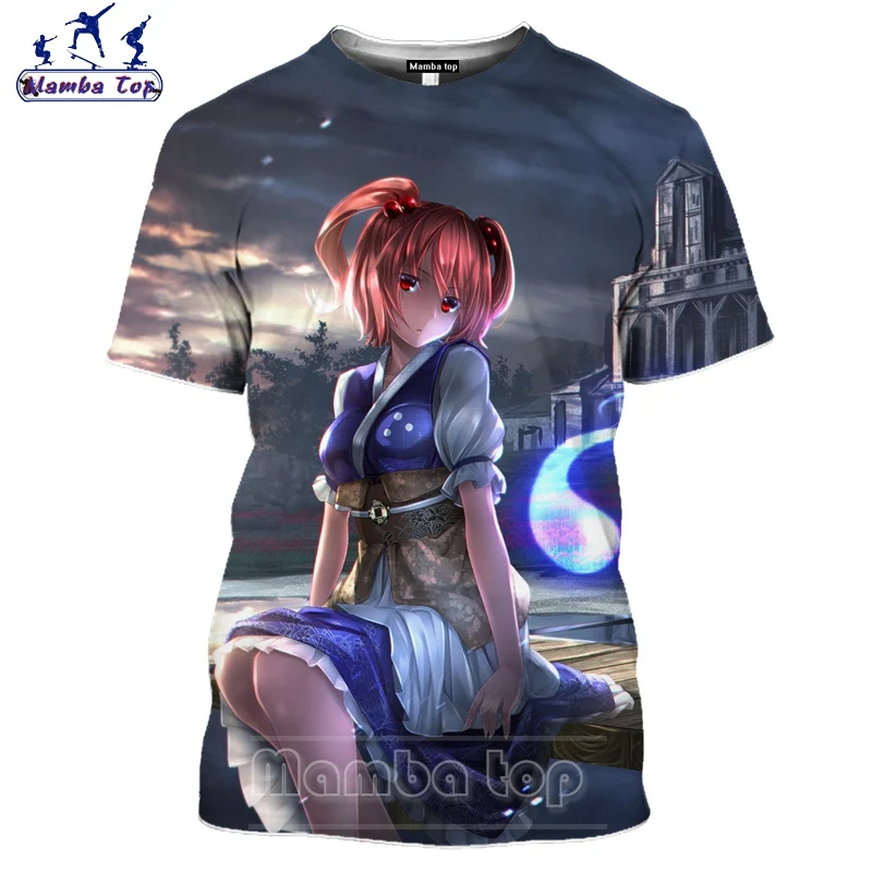 Топ Mamba с 3D принтом Аниме Touhou Project футболка Hentai Girl Cirno забавные мужские футболки