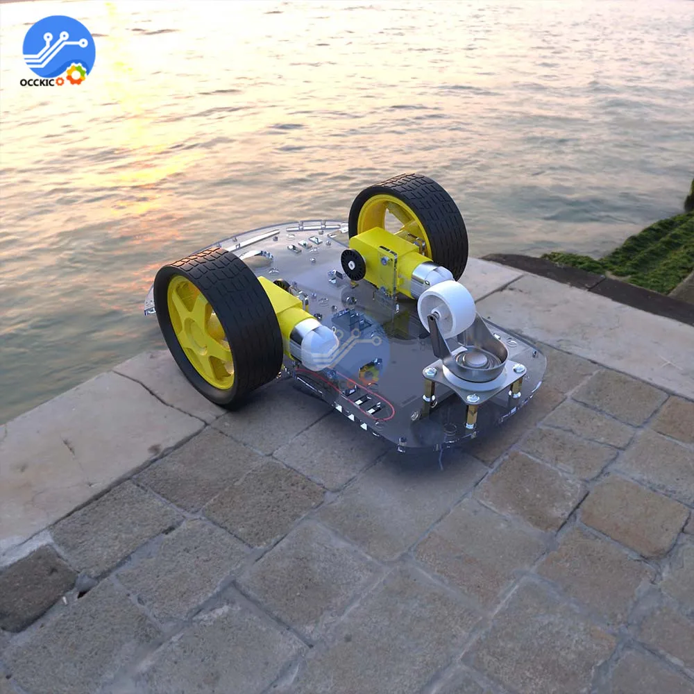 Умный робот мотор комплект шасси автомобиля датчик скорости батарейный блок 2WD с