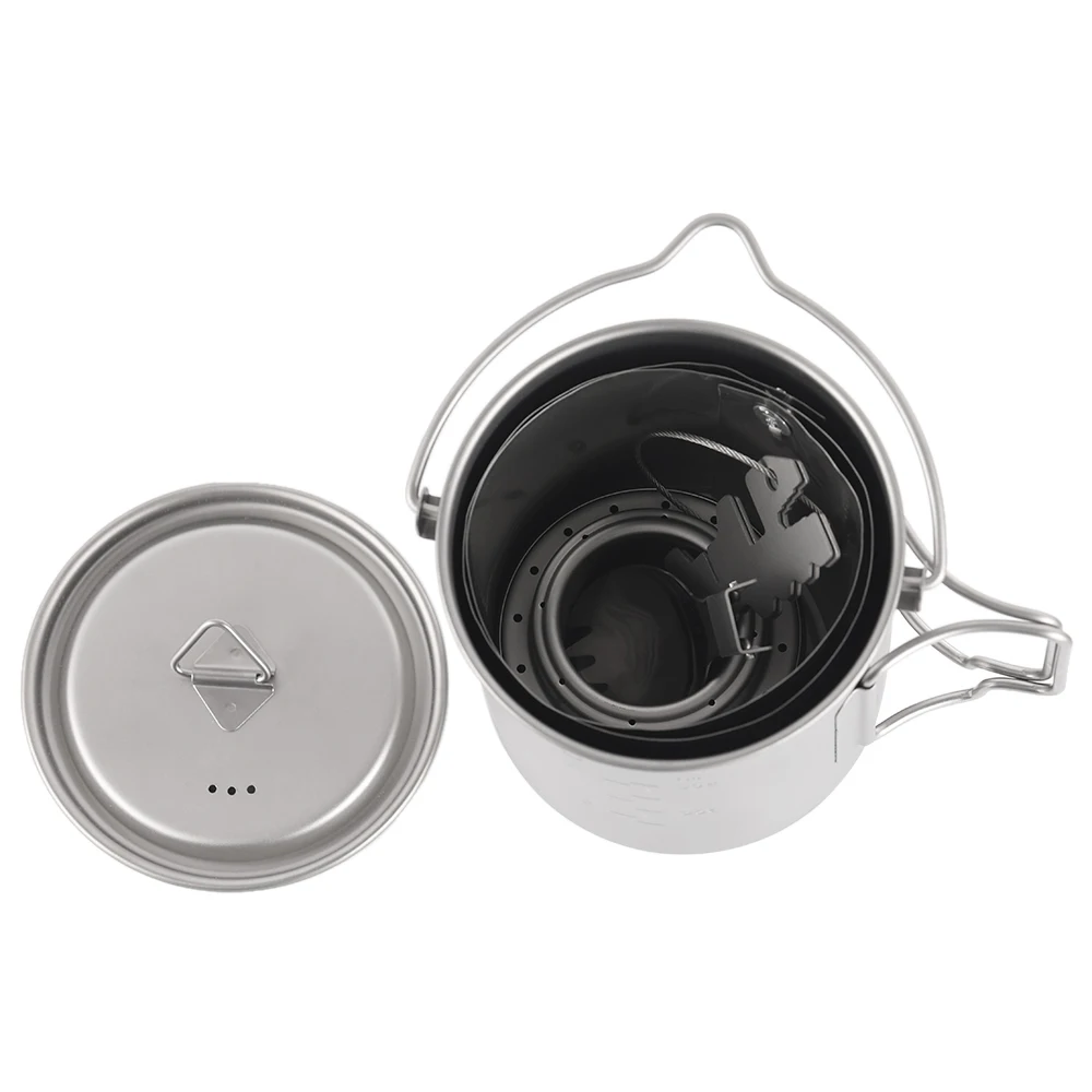 5 шт. набор посуды для кемпинга на открытом воздухе 750 мл подставка спиртовой печи