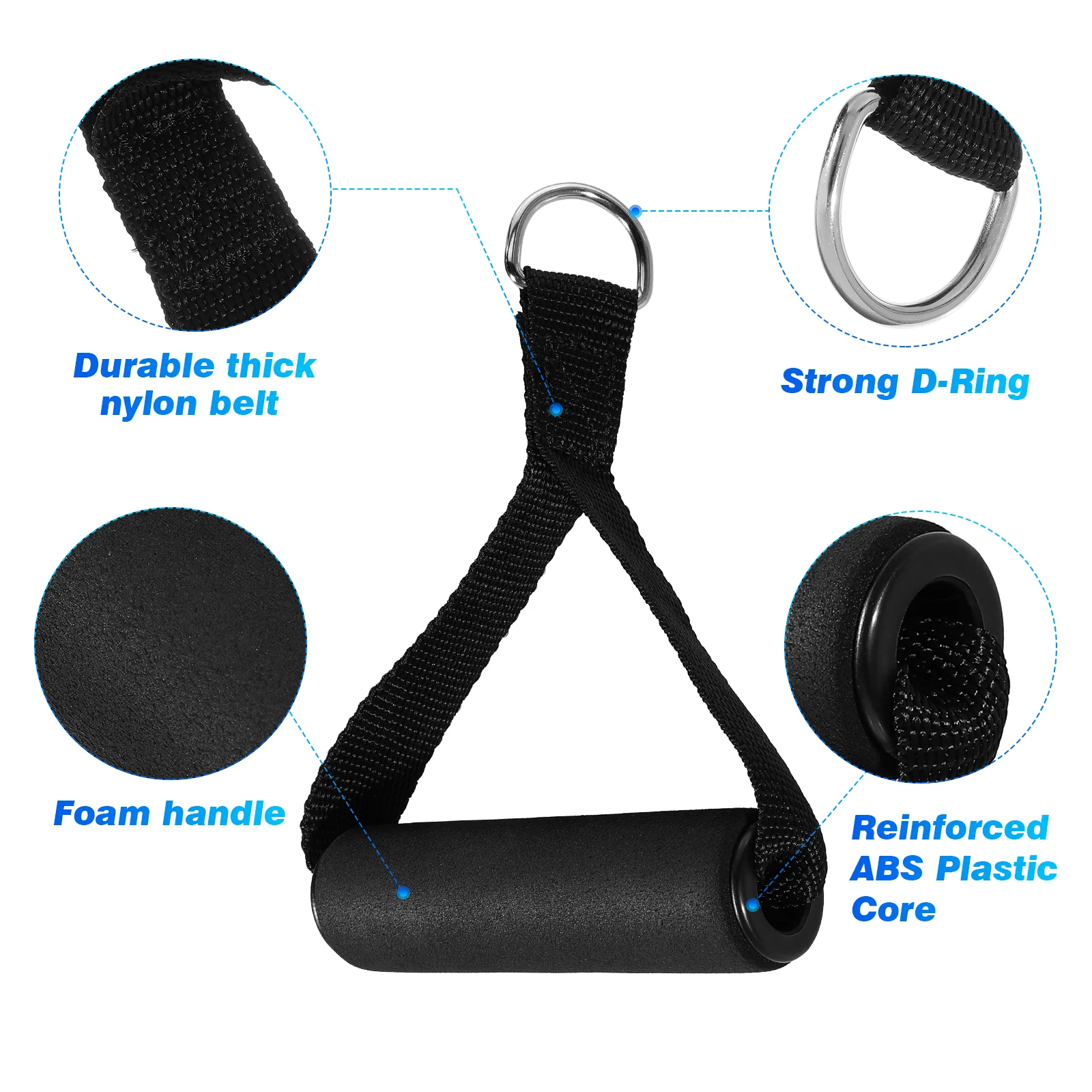 

4 Pcs Easy to Use Portable Training Handles Foamed Handles Pull Handles for Adults Women