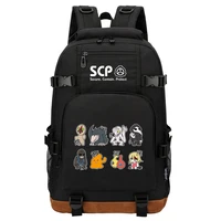 high quality men women backpack scp special containment procedures foundation backpack travel shoulder laptop bags bookbag