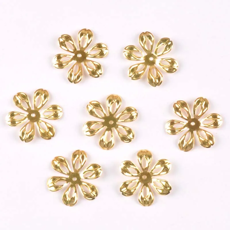 Винтажные розетки с цветами 24 мм обертывают филигранные металлические поделки