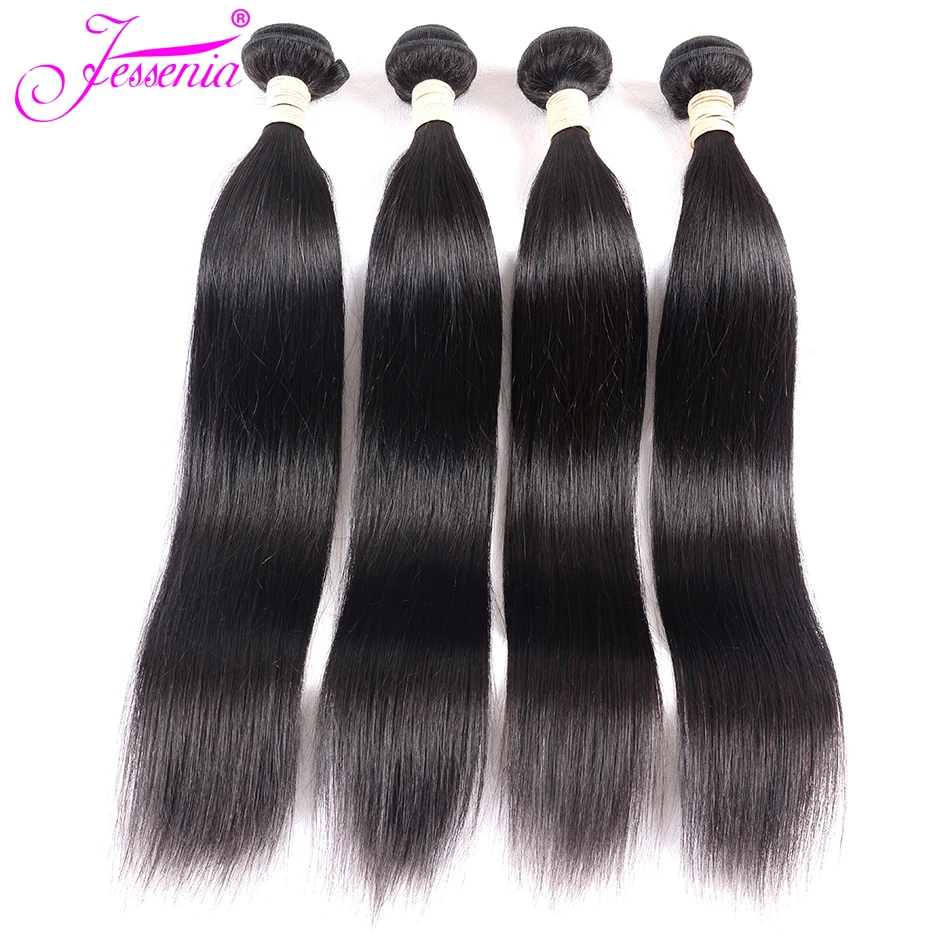 Jessenia человеческие волосы пучки бразильские прямые для наращивания переплетения
