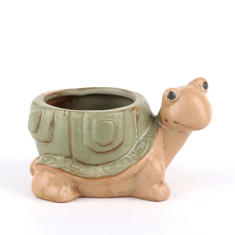 Мини цветочный горшок в виде черепахи ежика и морщин для суккулентов