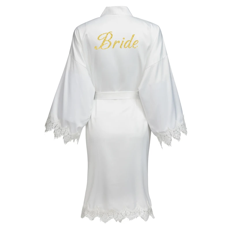 bride robe Burgundy New Matt Satin Lace Robe with Trim Gown Bridal Wedding Bride Robes Bridesmaid Kimono Robe  Bridal Robes