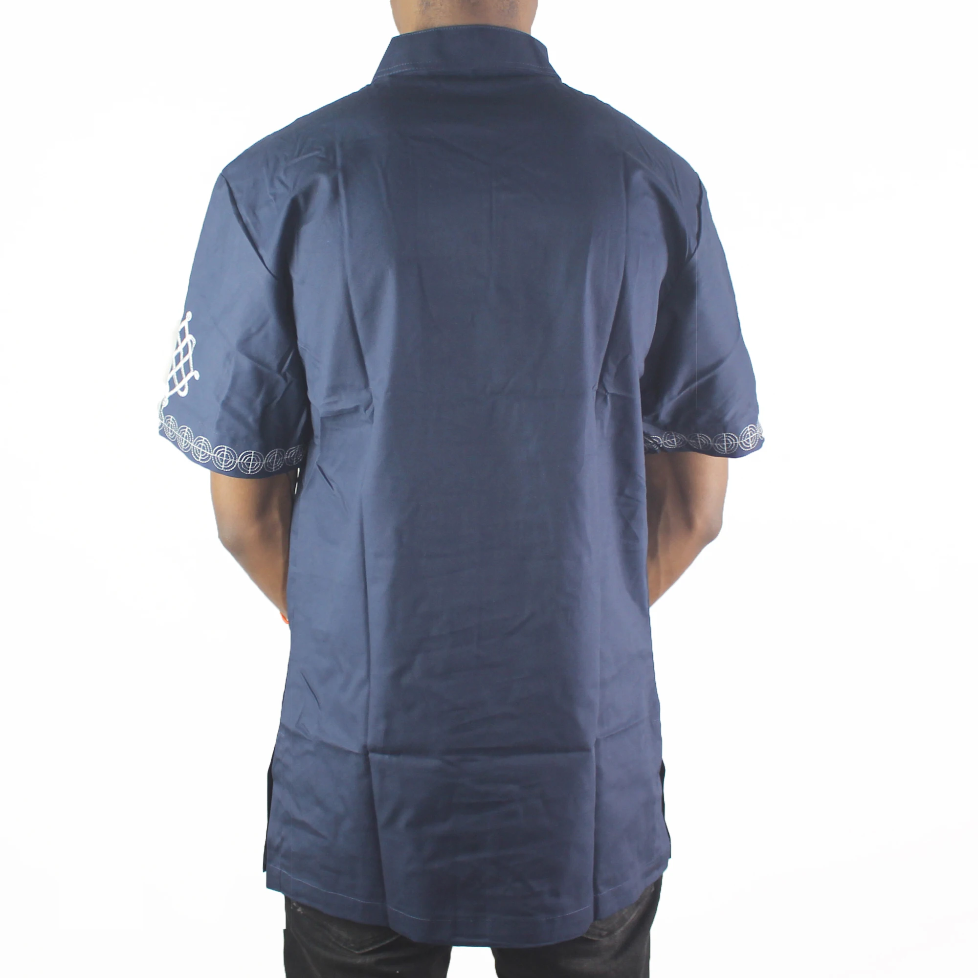 Мусульманская футболка с абстрактной вышивкой мужские этнические топы