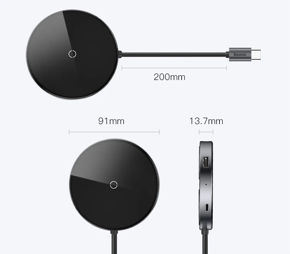 Baseus USB Type C HUB to HDMI 4k USB 3.0 HUB Type-c PD Power Adapter For MackBook Pro Air Qi Wireless Charger USB-C Splitter HAB