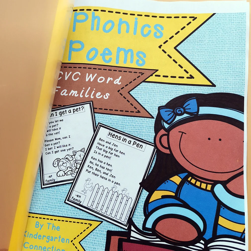 Phonics + Poems CVC Launch Families классная игра рабочая тетрадь обучение чтение книги