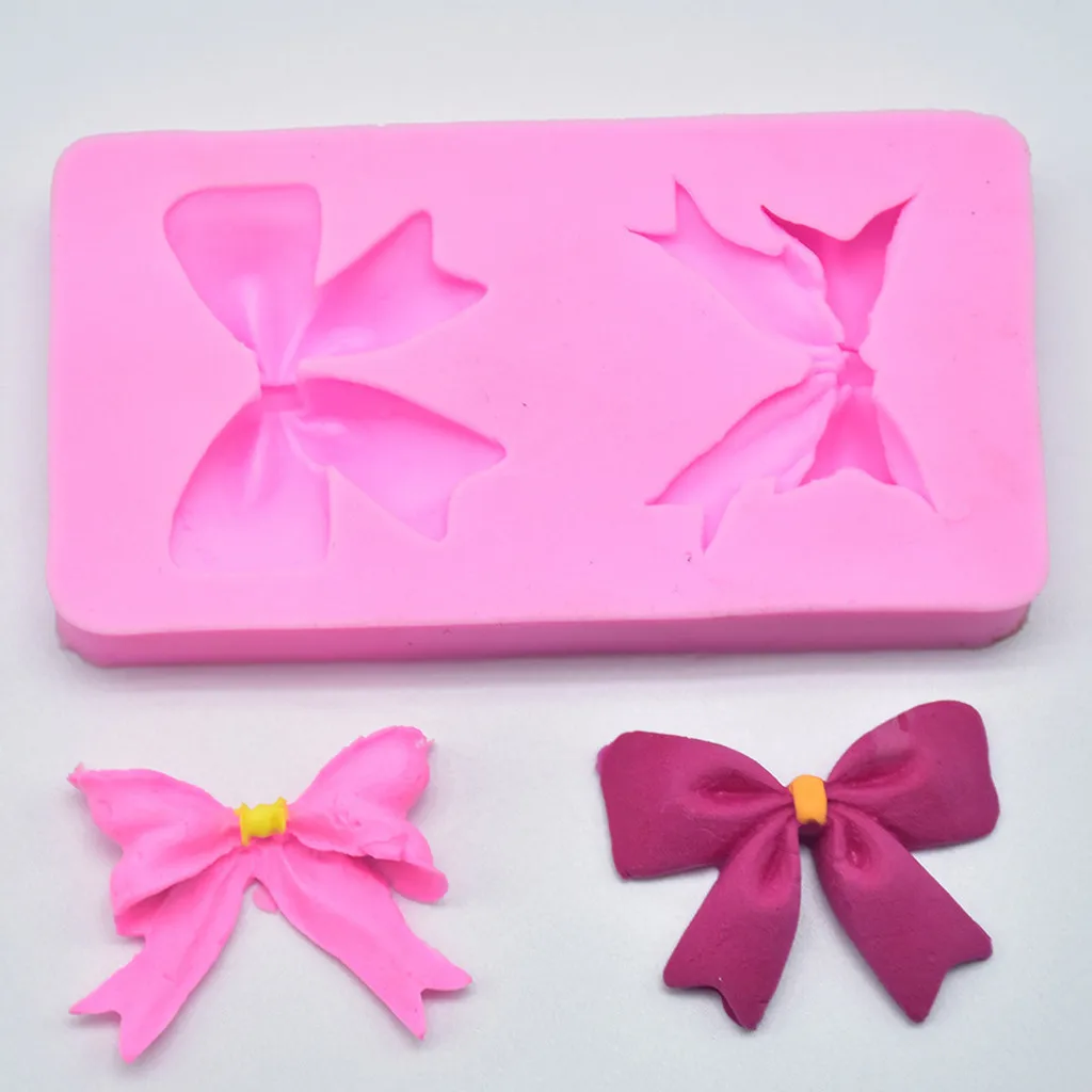 Новогодняя форма сделай сам в форме банта для украшения торта мусса мороженого 3D